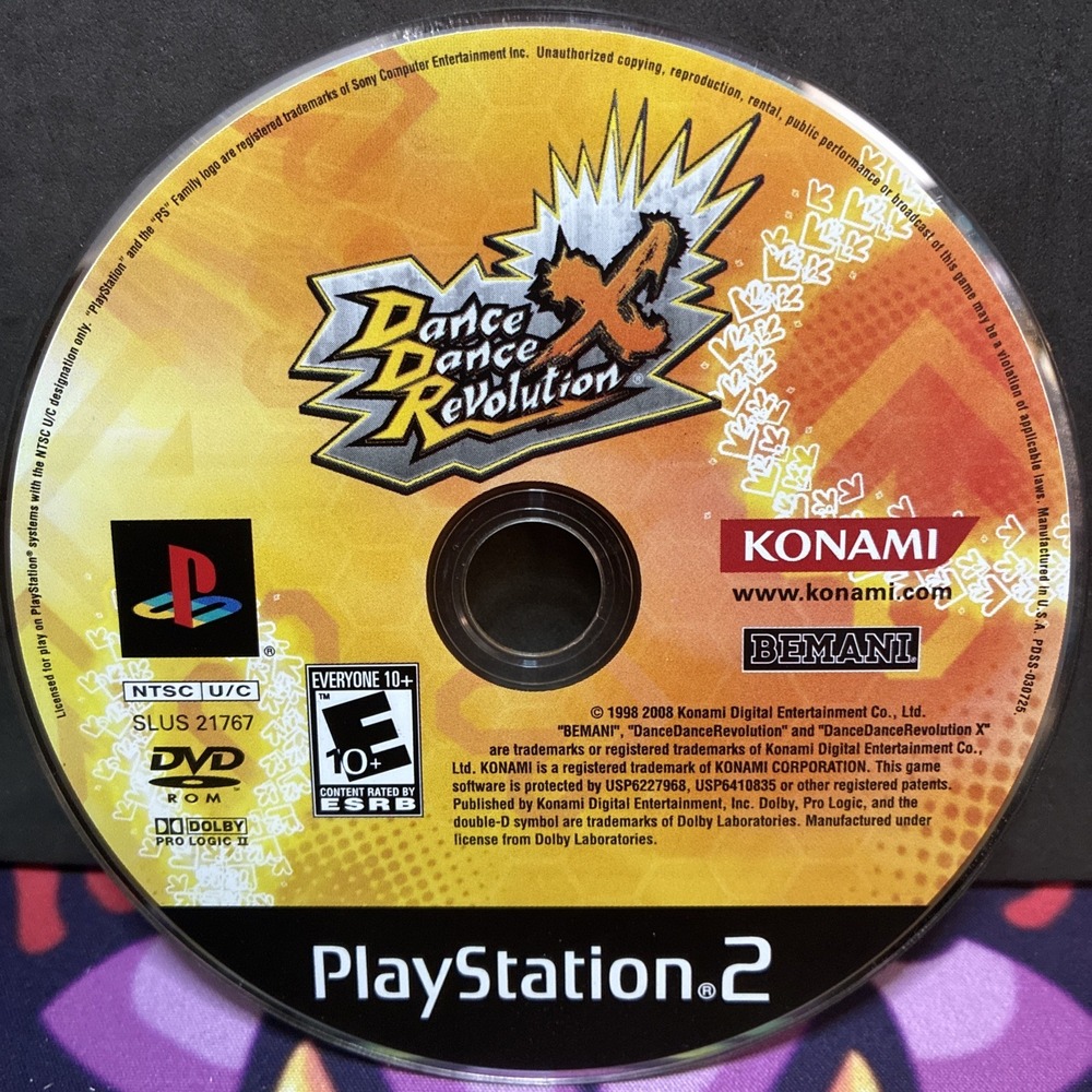 Dance Dance Revolution X PlayStation 2 PS2 Disc Only
